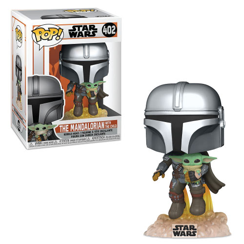 Funko POP! Star Wars: The Mandalorian - The Mandalorian with the Child Bobble-Head #402