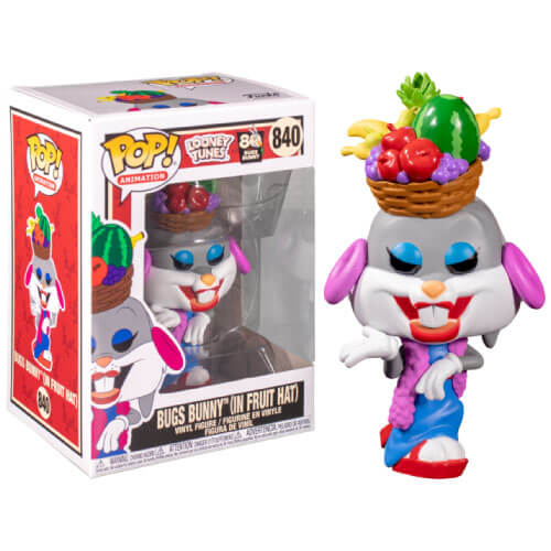 Funko POP! Looney Tunes Bugs 80 Years of Bugs Bunny - Bugs Bunny (in Fruit Hat) (Diamond Collection) (Special Edition) #840