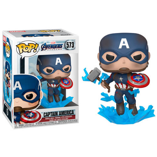 Funko Pop! Marvel: Avengers Endgame - Captain America With Broken Shield & Mjolnir #573