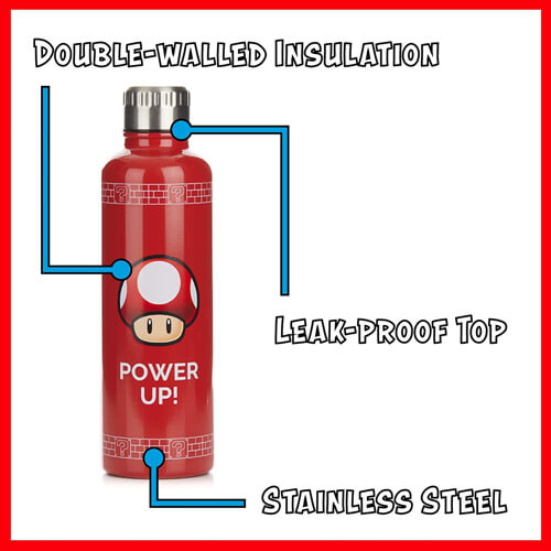 Super Mario - Power Up Water Bottle - Image 2