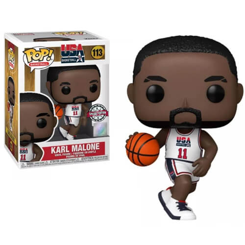 Funko POP! USA Basketball: Legends - Karl Malone (92 Team USA White Uniform) (Special Edition) #113