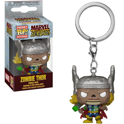 Funko Pocket POP! Marvel Zombies - Zombie Thor Bobble-Head Keychain