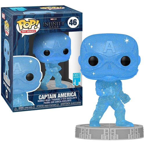 Funko POP! Art Series Marvel: The Infinity Saga - Captain America (with Plastic Case) #46 Bobble-Head