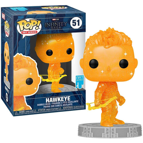 Funko Pop! Art Series Marvel: The Infinity Saga - Hawkeye (with Plastic Case) #51 Bobble-Head
