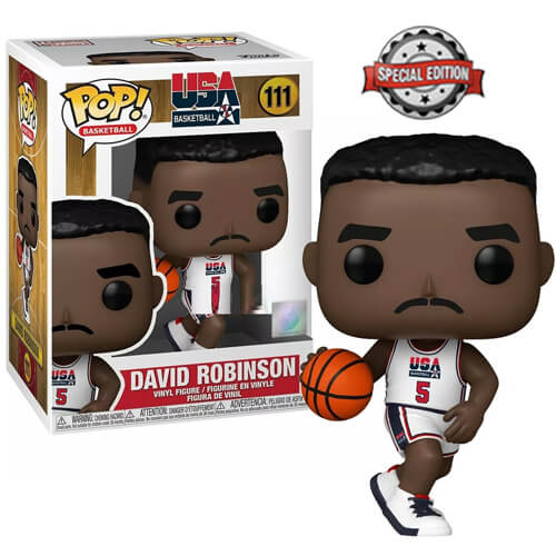 Funko Pop! USA Basketball: Legends - David Robinson (92 Team USA White Uniform) (Special Edition) #111