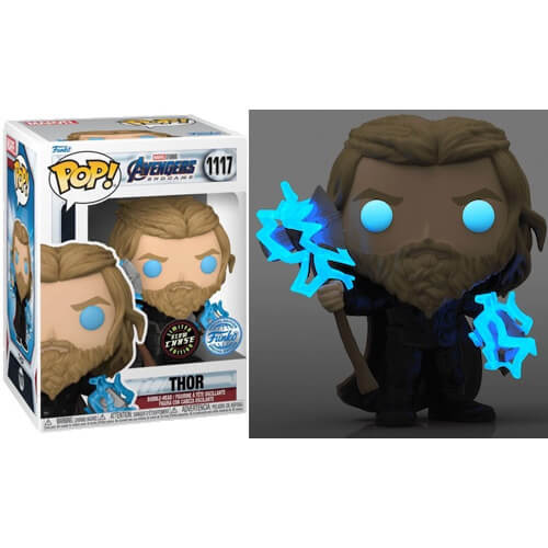 Funko Pop! Marvel Avengers Endgame - Thor with Thunder (Glows in the Dark) (Special Edition) #1117 Bobble-Head CHASE