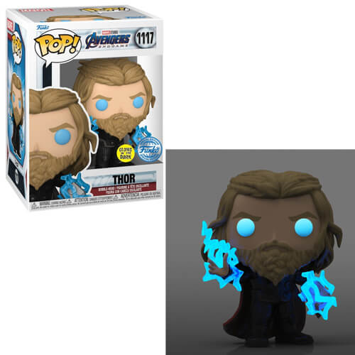Funko Pop! Marvel Avengers Endgame - Thor with Thunder (Glows in the Dark) (Special Edition) #1117 Bobble-Head