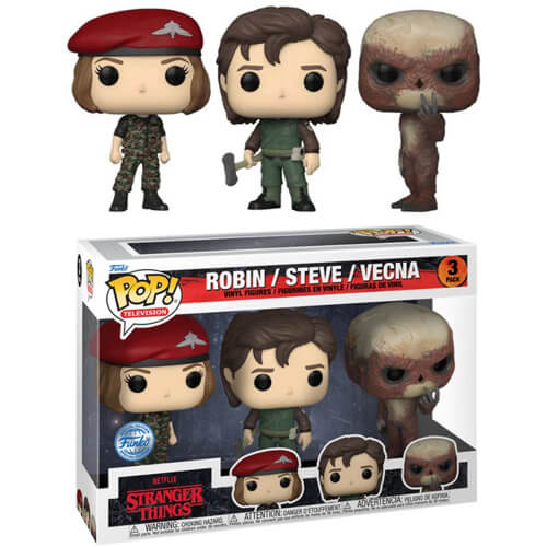 Funko Pop! 3-Pack Television Stranger Things - Robin, Steve & Vecna (Special Edition)