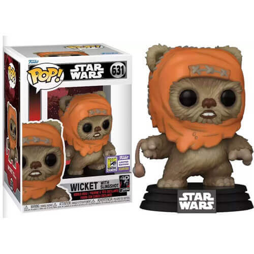 Funko Pop! Star Wars - Wicket with Slingshot (2023 Summer Convention Limited Edition) #631 Bobble-Head