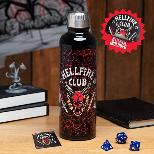 Paladone Stranger Things: Hellfire Club - Metal Water Bottle