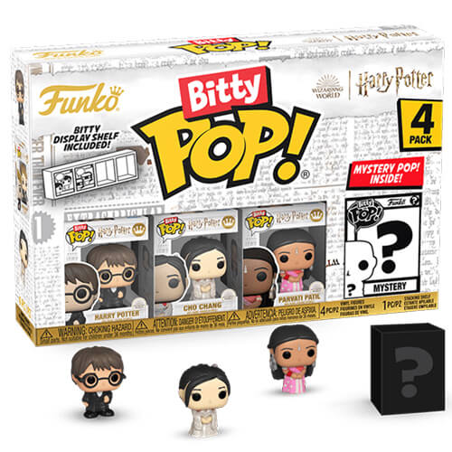 Funko Bitty Pop! 4-Pack: Harry Potter Goblet of Fire - Harry Potter, Cho Chang, Parvati Patil, Mystery Pop! Vinyl Figures