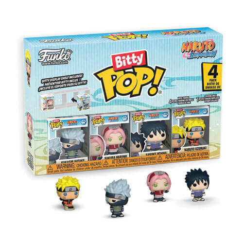 Funko Bitty Pop! 4-Pack: Naruto Shippuden - Kakashi Hatake, Sakura Haruno, Sasuke Uchiha,