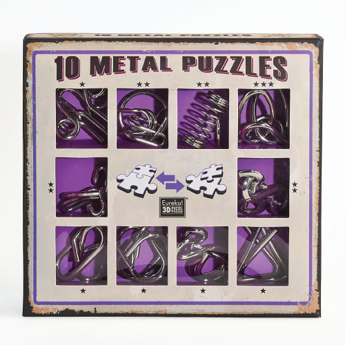 10 Metal Puzzle Set - Purple