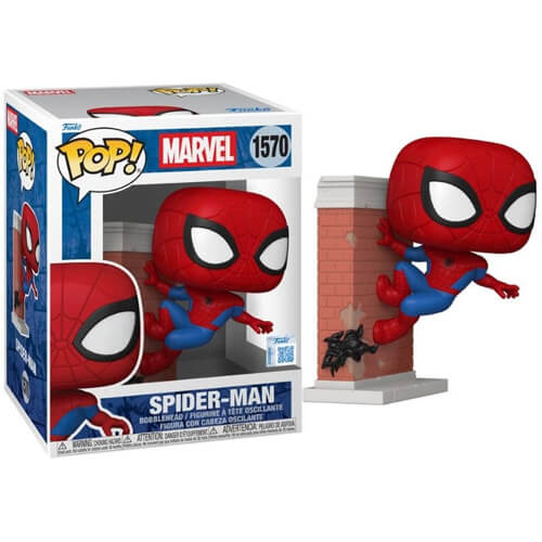 Funko Pop! Premium: Marvel - Spider-Man Leaning (Special Edition) #1570 Bobble-Head