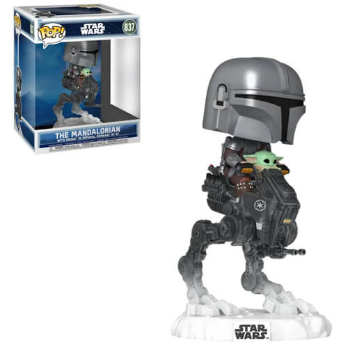 Funko Pop!: Star Wars - The Mandalorian with Grogu in Imperial Remnant AT-RT #837 Bobble-Head