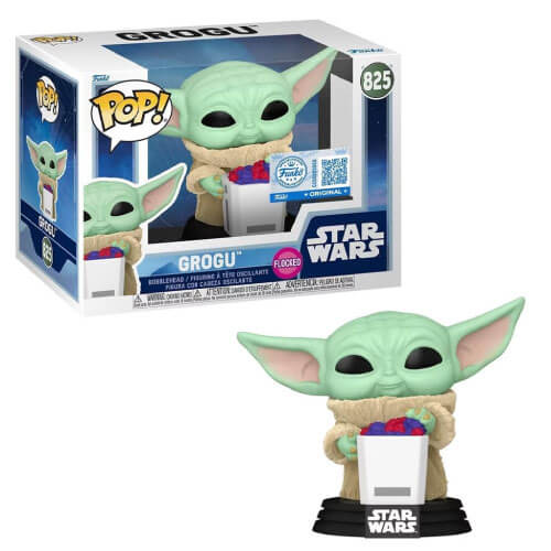 Funko Pop! Star Wars: Mandalorian & Grogu - Grogu (Flocked) (Special Edition) #825 Bobble-Head