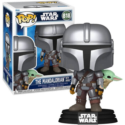 Funko Pop! Star Wars: The Mandalorian with Grogu #818 Bobble-Head